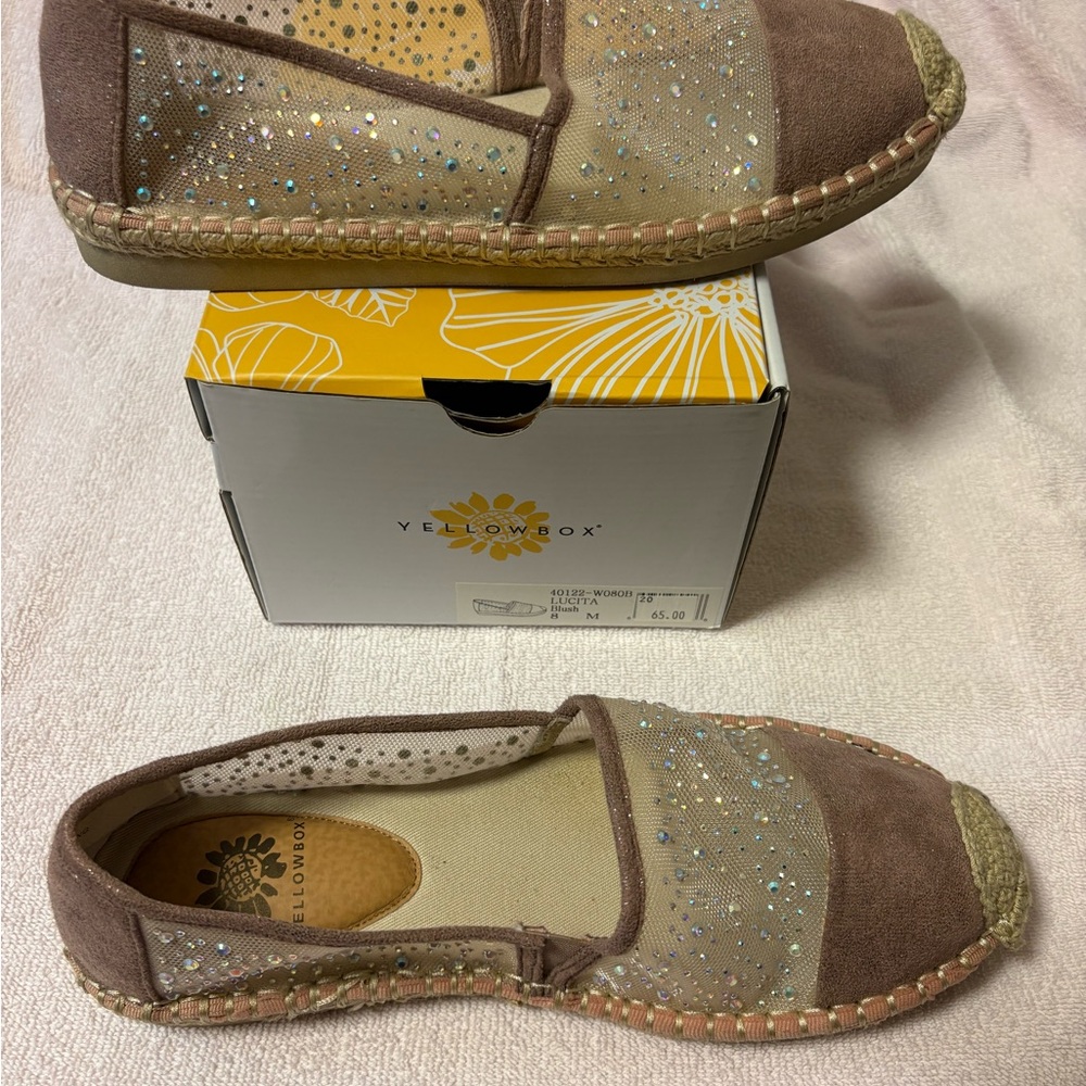 Yellow Box Sparkling Brown Espadrilles